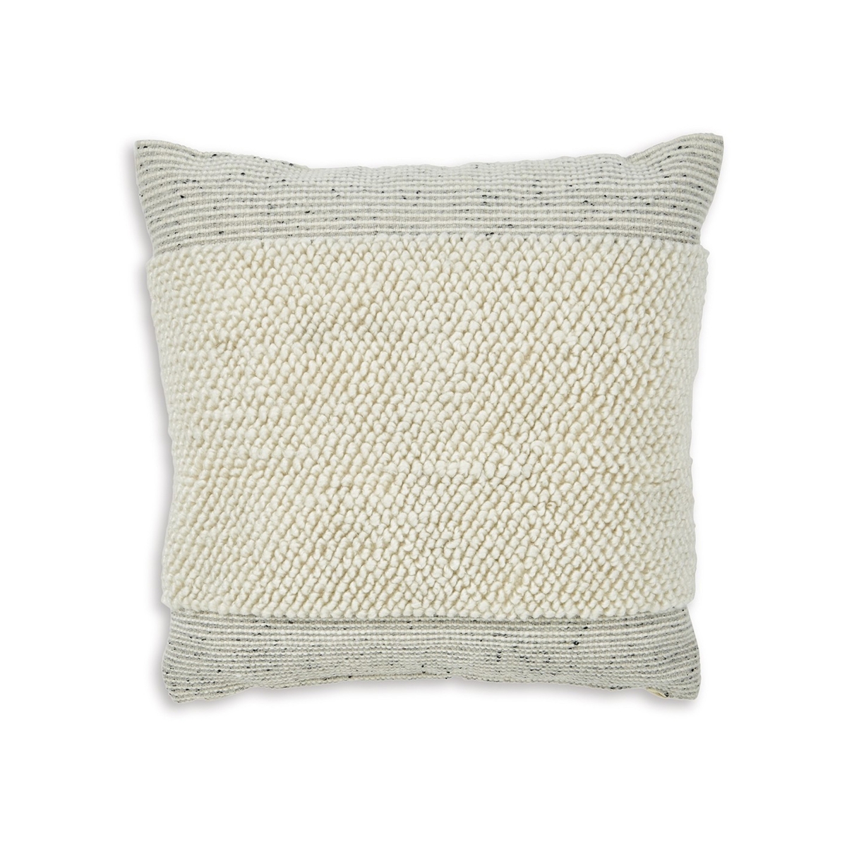 Picture of Benjara BM318546 20 x 7 x 20 in. Polyester Throw Pillow with Handwoven Stripes & Cotton&#44; Beige & White - Set of 4