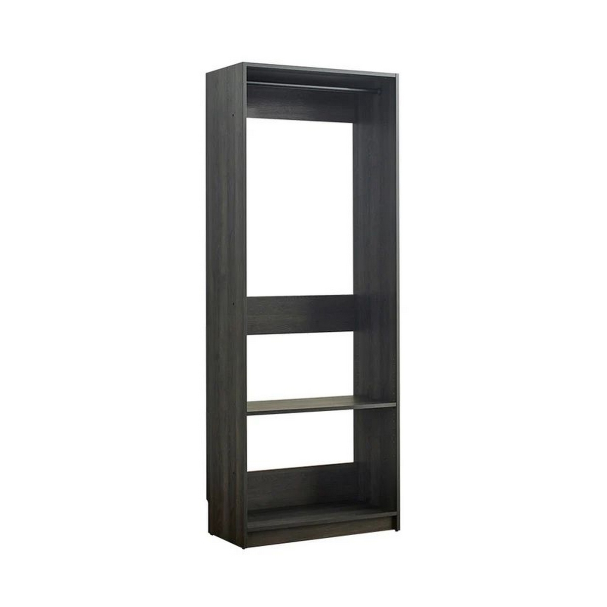 Picture of Benjara BM319593 Dee Modular Closet System with 1 Metal Hanging Rod & 1 Shelf - Gray & Black Finish