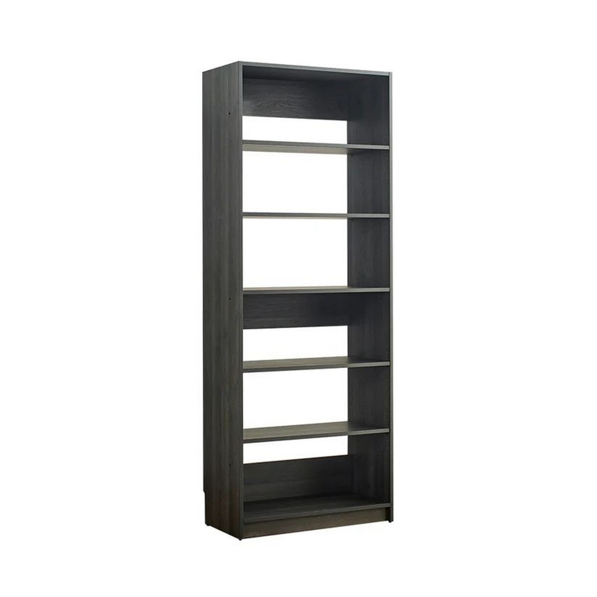 Picture of Benjara BM319596 Dee Modular Closet System with 5 Tier Storage Shelves - Gray & Black Wood Finish