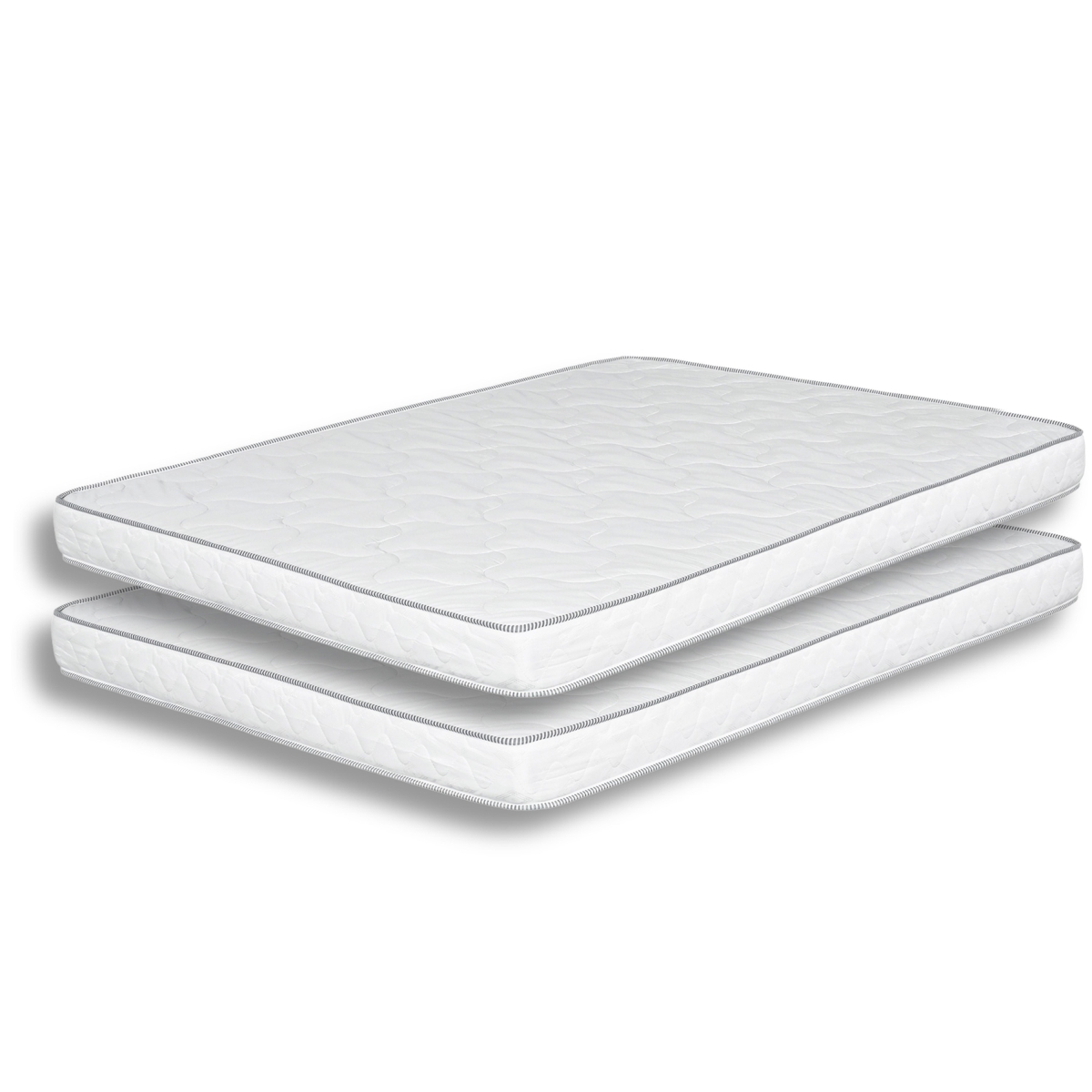 Picture of Benjara BM324300 6 in. Sly Medium Polyurethane Foam Core Mattress&#44; White - Twin Size - Set of 2