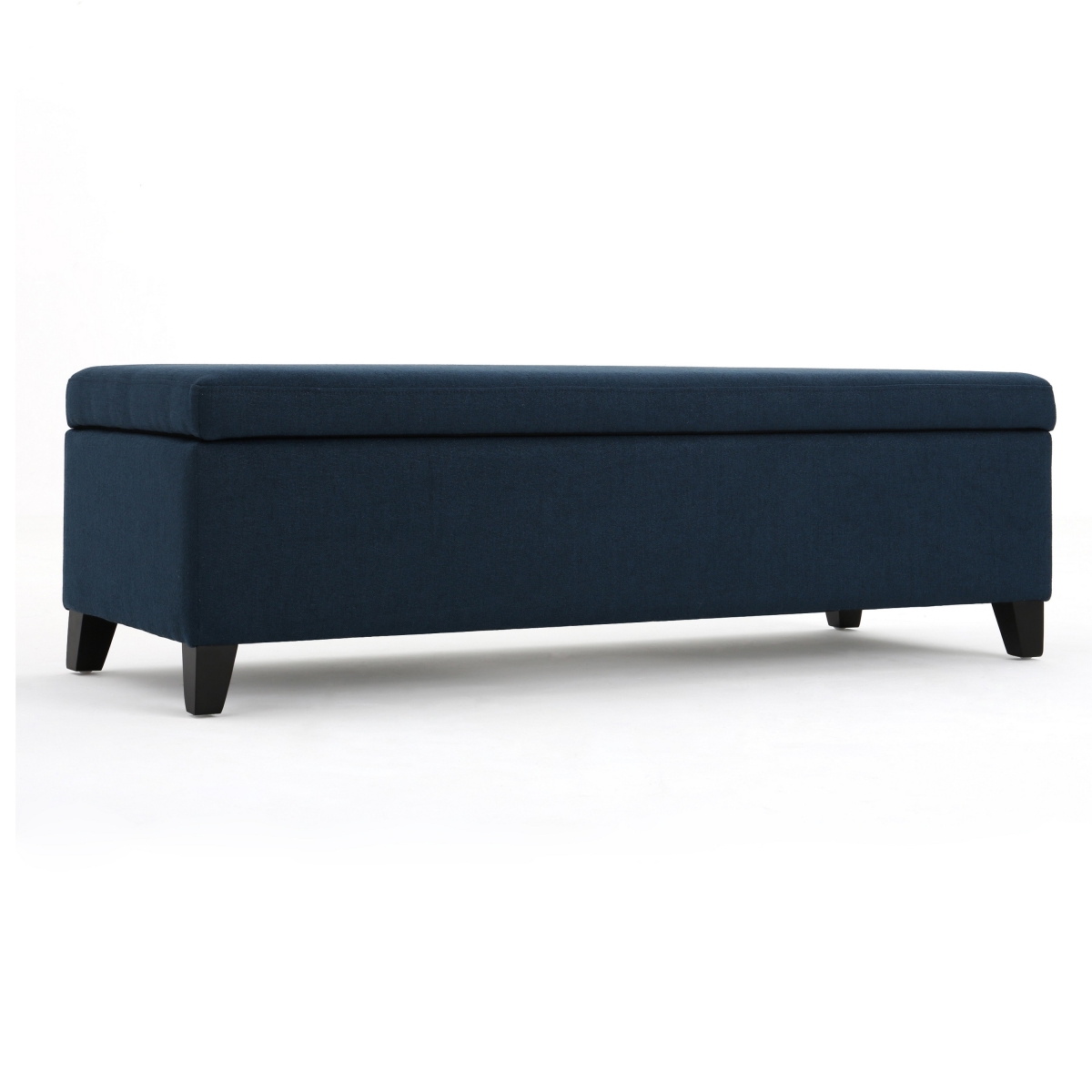 Picture of Benjara BM325013 51 in. Harry Solid Wood Birch Fabric Storage Ottoman Bench&#44; Navy Blue