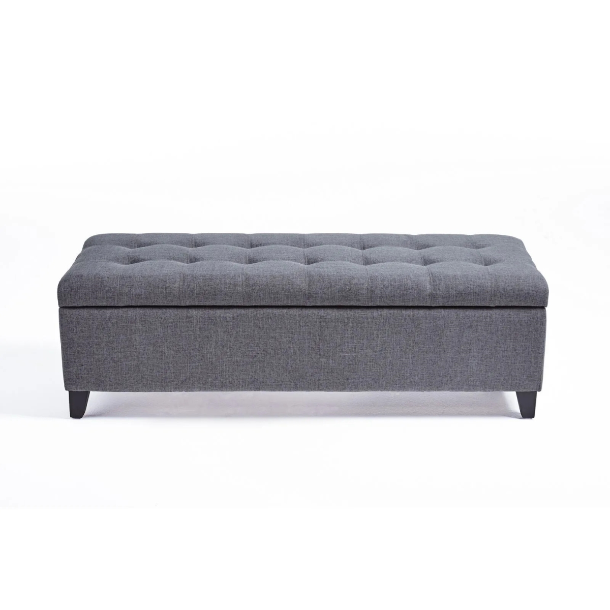 Picture of Benjara BM325039 51 in. Nira Storage Ottoman Bench&#44; Button Tufted - Dark Gray Fabric