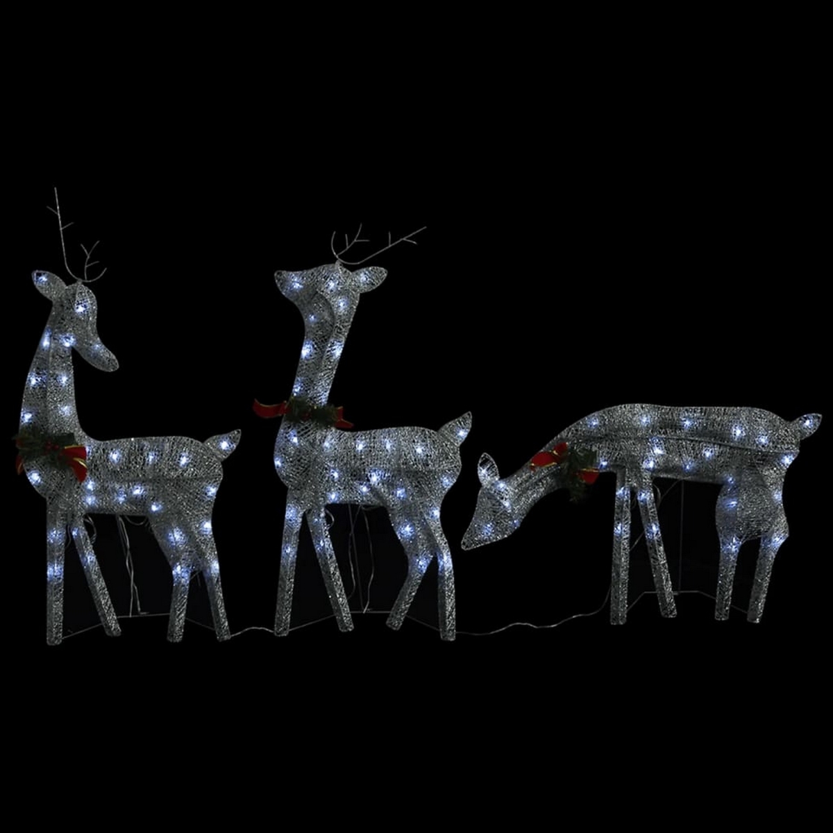 Picture of Benjara BM325726 Garden Reindeer Christmas Decoration&#44; 90 LED - Cool White Lights - 3 Piece