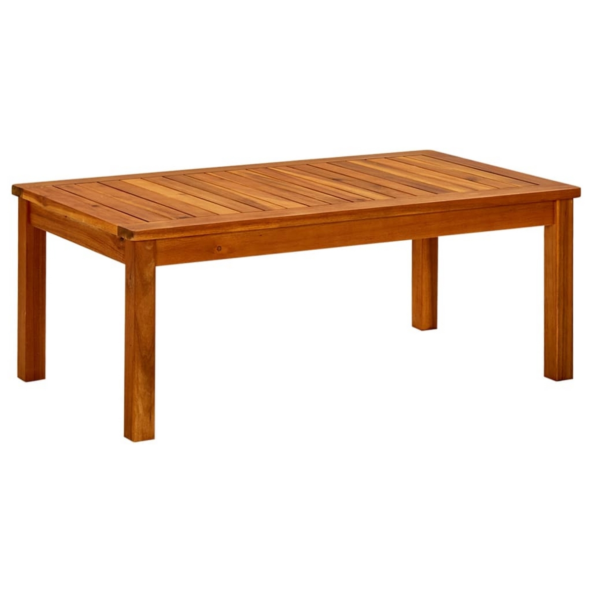 Picture of Benjara BM325764 35 x 20 in. Outdoor Patio Coffee Table&#44; Brown Solid Acacia Wood