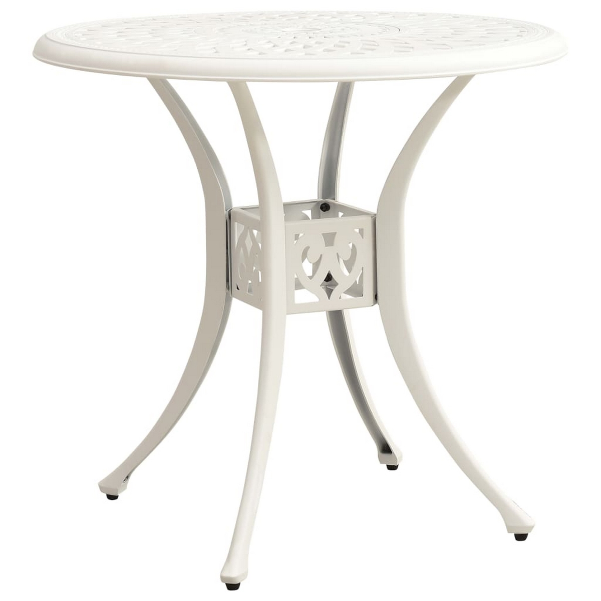 Picture of Benjara BM325822 31 in. Patio Round Top Breakfast Table&#44; Lattice White Aluminum