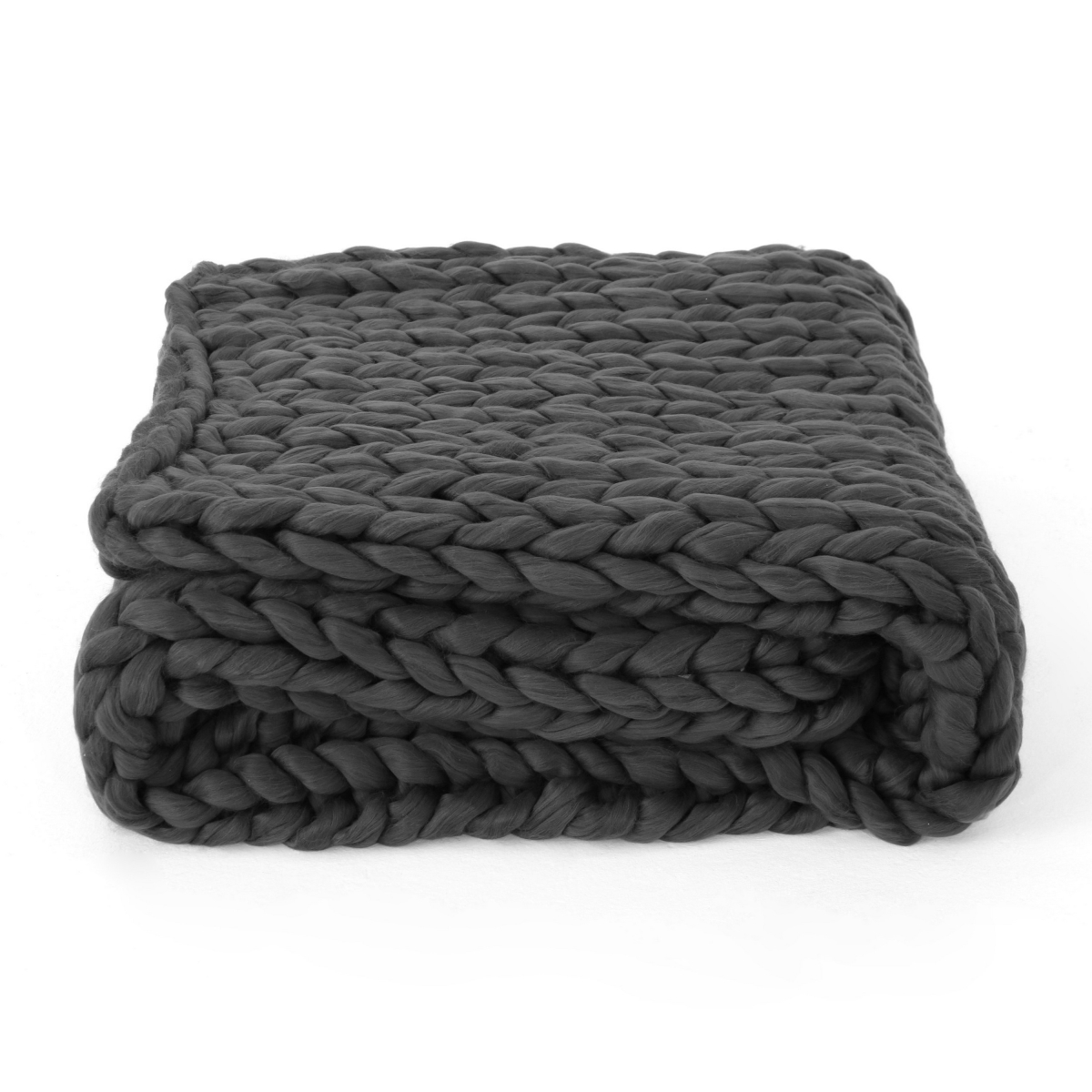 Picture of Benjara BM327701 60 in. Moon Throw Blanket with Knitted Design & Acrylic&#44; Dark Gray