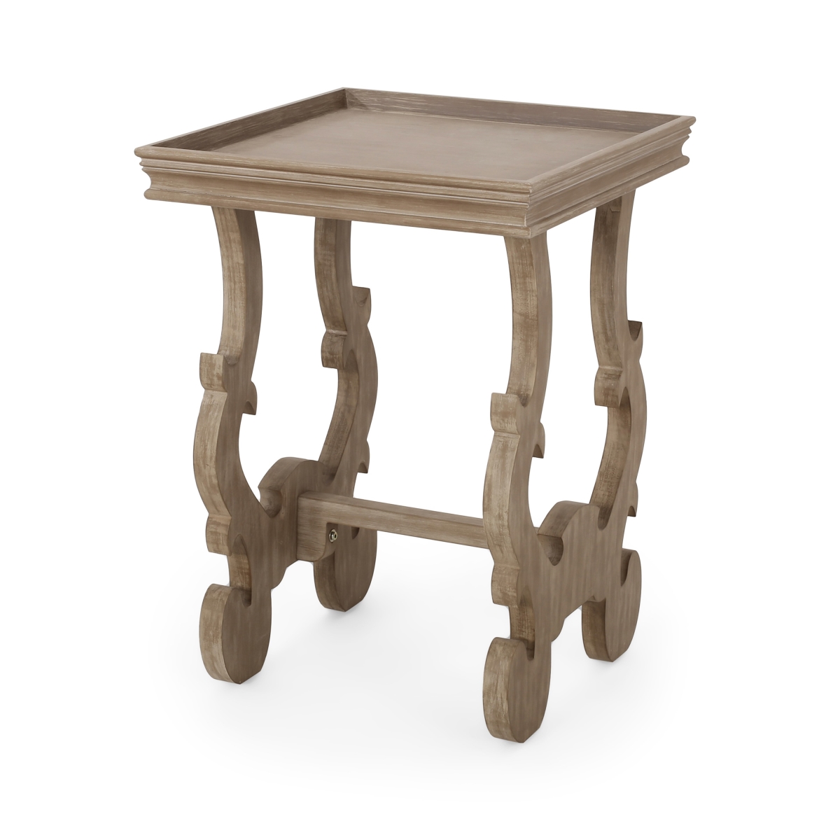 Picture of Benjara BM327695 19 in. Side End Table with Classic Curved Legs Design&#44; Natural Brown