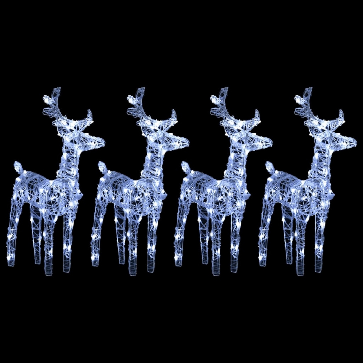 Picture of Benjara BM326390 Outdoor Christmas Decor with 160 Cool White LED Lights - Set of 4
