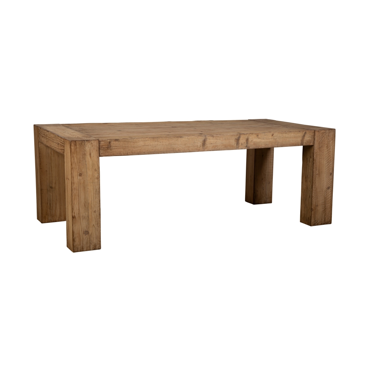 Picture of Benjara BM326792 Mao Dining Table with 84 in. Rectangle Top&#44; Brown Reclaimed Pine Wood