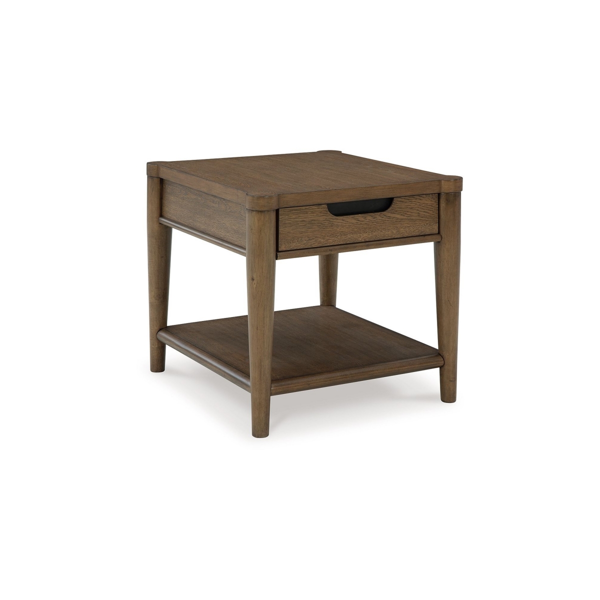 Picture of Benjara BM327376 26 in. Howie Rectangle Side End Table with Drawer & Shelf&#44; Brown Wood