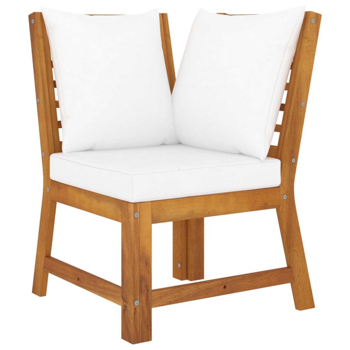Picture of Benjara BM325935 Outdoor Modular Sectional Corner Sofa Wedge Seat with Slatted Acacia Wood