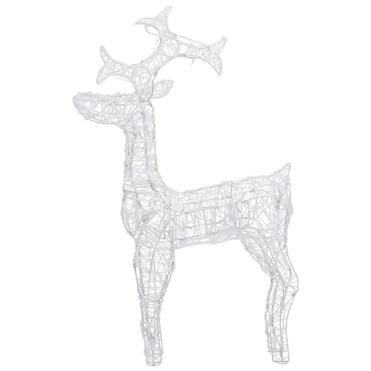 Picture of Benjara BM325938 Outdoor Reindeer Christmas Decoration with 90 Cool White LED & Acrylic