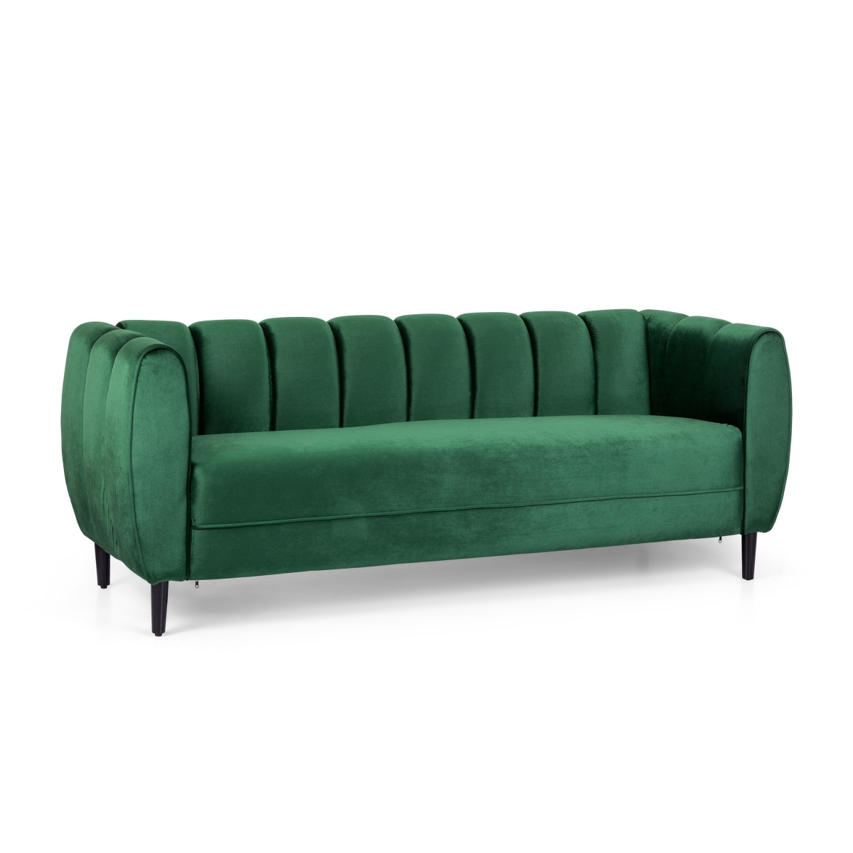Picture of Benjara BM327732 83 in. Orla Retro Channel Tufted Stitch Design Sofa&#44; Green Velvet