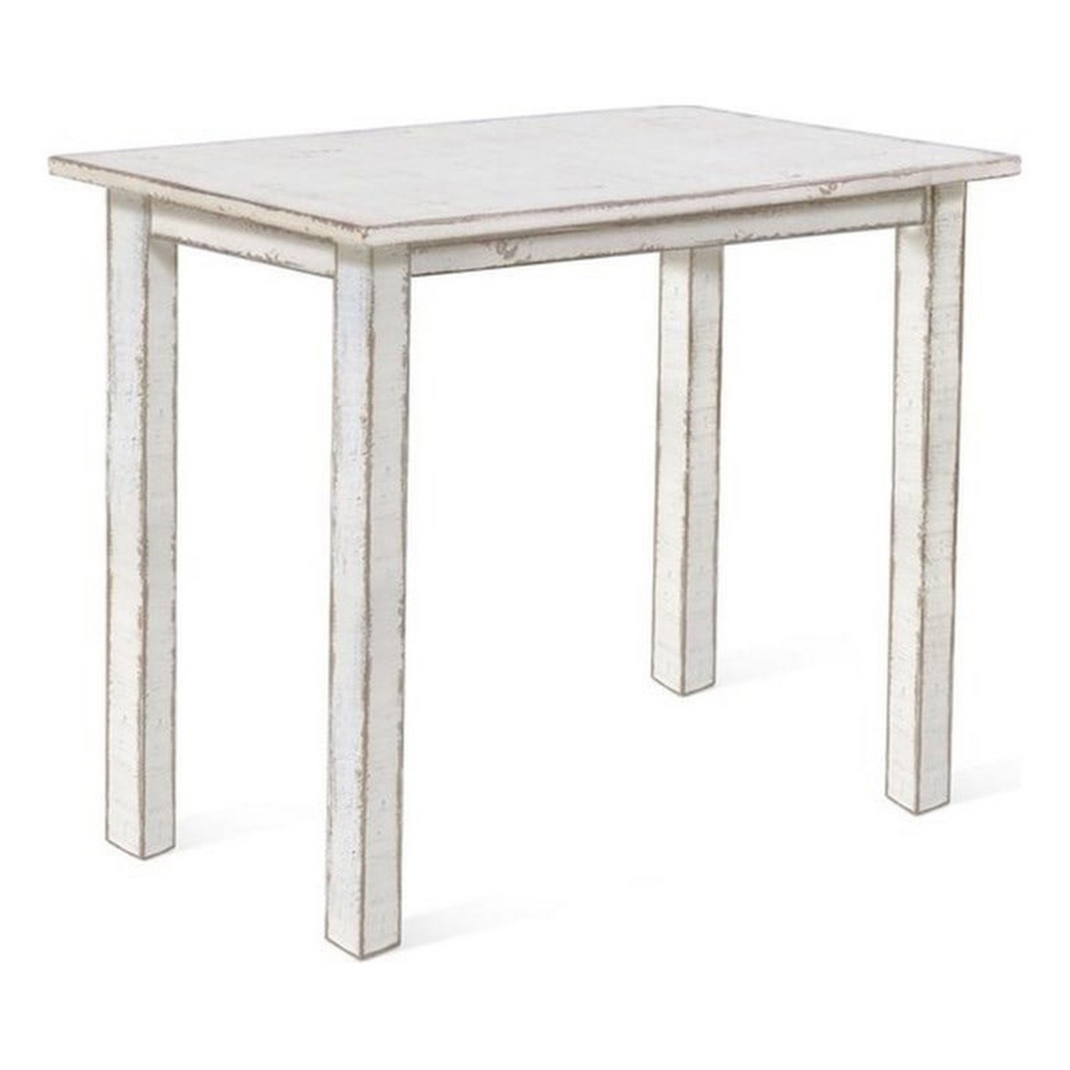 Picture of Benjara BM325408 Rena Counter Table with 48 in. Rectangle White Sand & Mahogany Wood