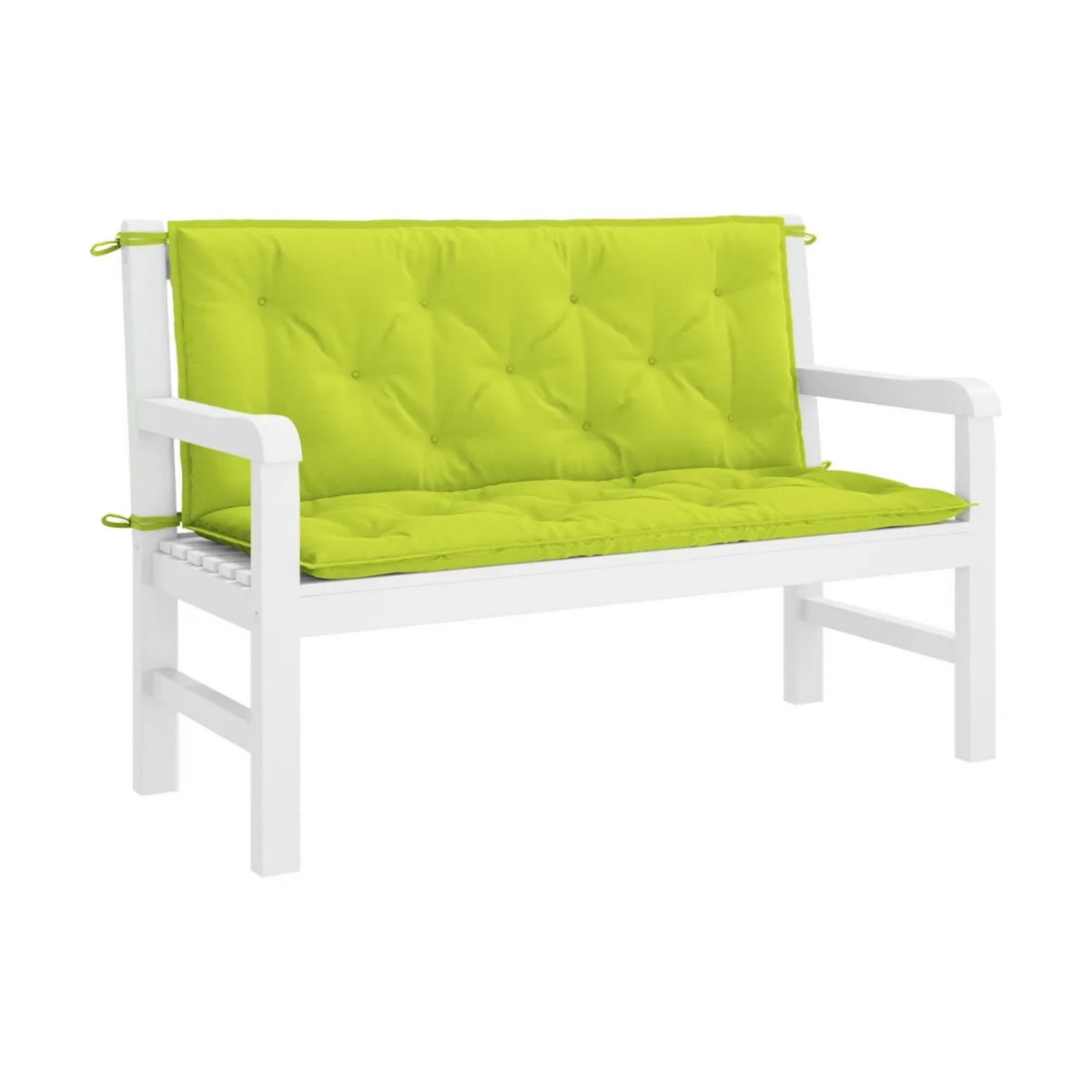Picture of Benjara BM325589 47 in. Claire Outdoor Cushions for Bench & Button Tufted Green Fabric