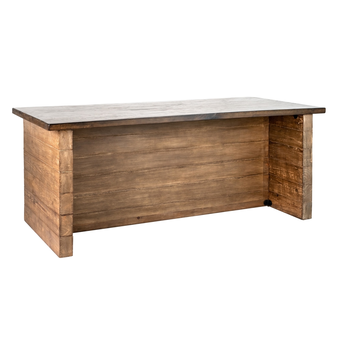 Picture of Benjara BM326789 Amry Counter Table with 90 in. Rectangle Top&#44; Natural Brown & Pine Wood
