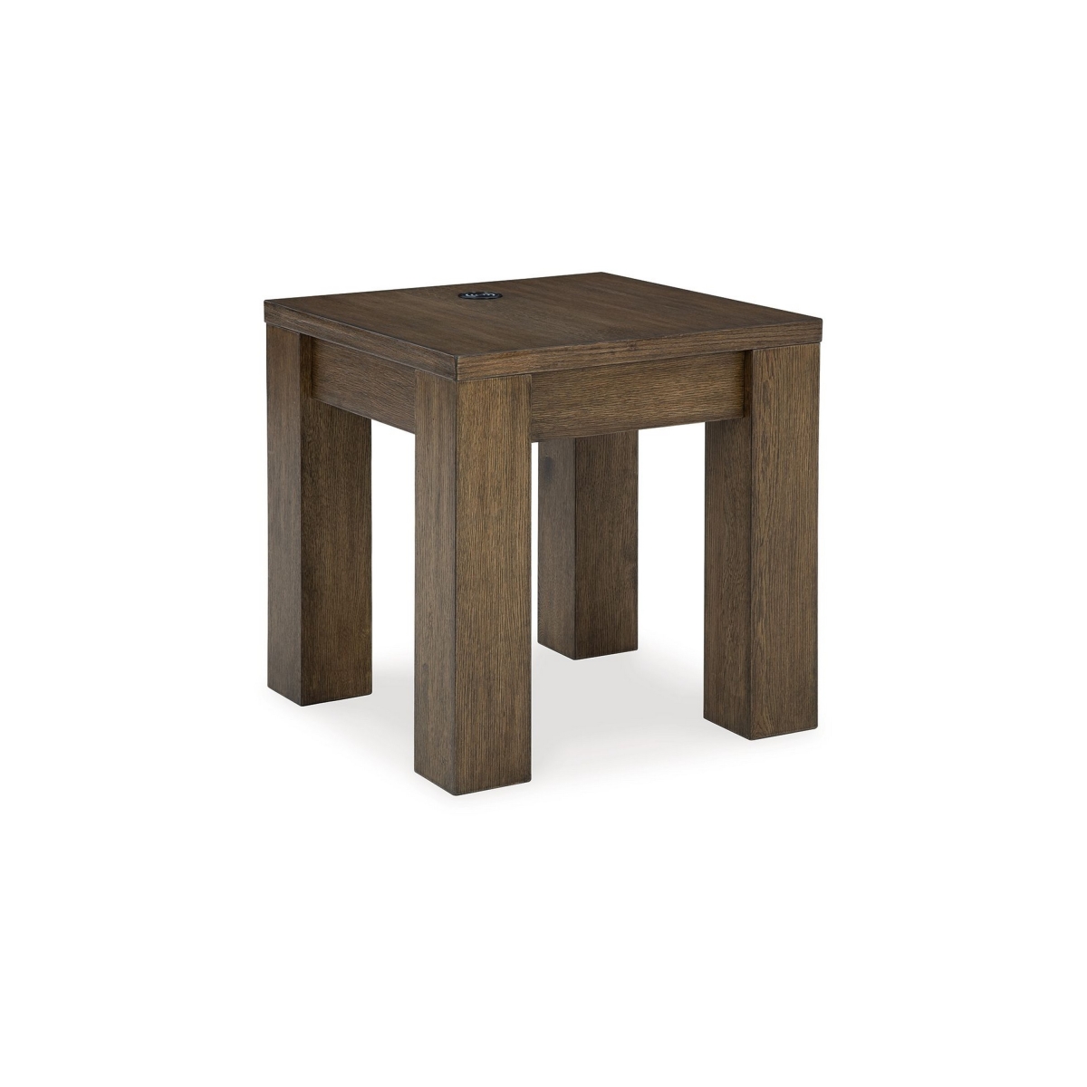 Picture of Benjara BM327373 24 in. Wain Side Rectangle End Table with Wireless Charging&#44; Brown Wood