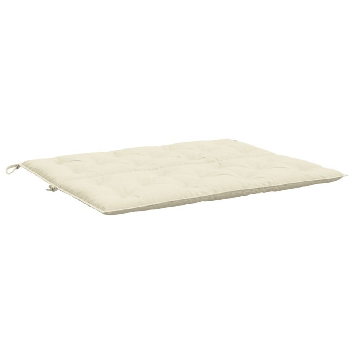 Picture of Benjara BM326279 2 Piece Claire Outdoor Cushions for Bench&#44; Tufted White Oxford Fabric