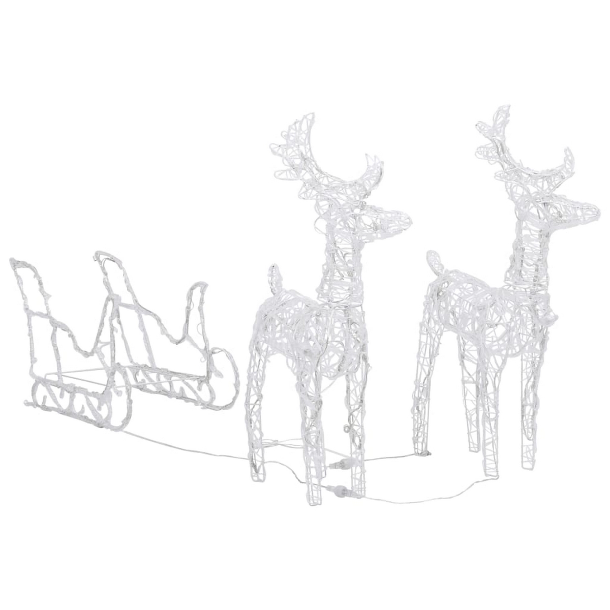 Picture of Benjara BM326398 2 Piece Outdoor & Christmas Decoration with 160 Blue LED