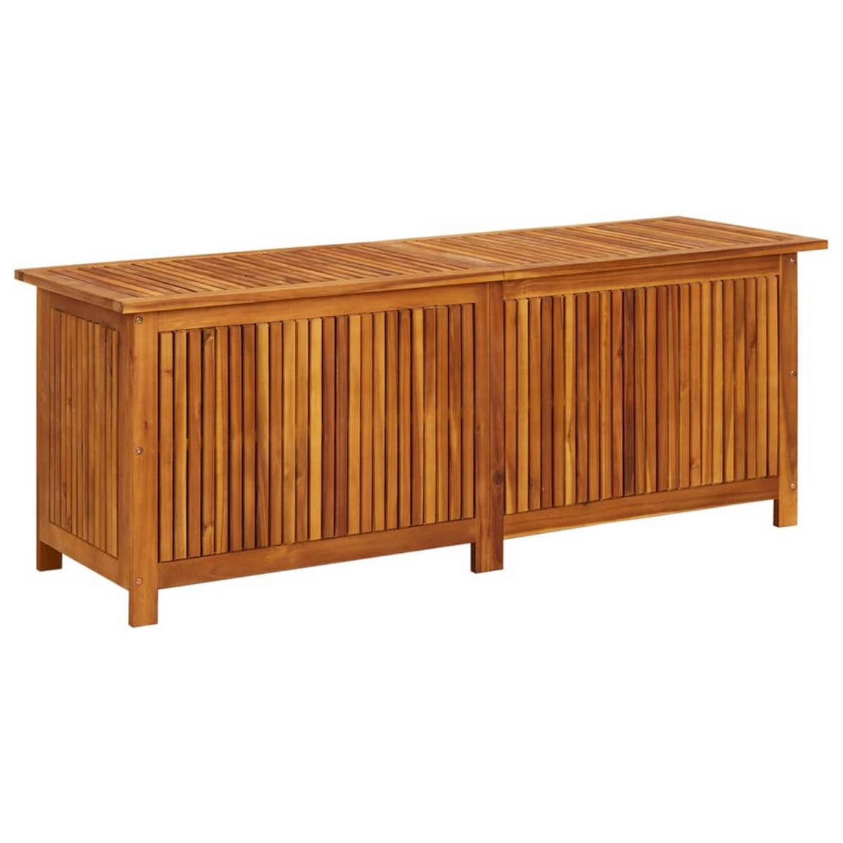 Picture of Benjara BM326456 59 in. Outdoor Storage Chest with Inner Bag & Brown Solid Acacia Wood