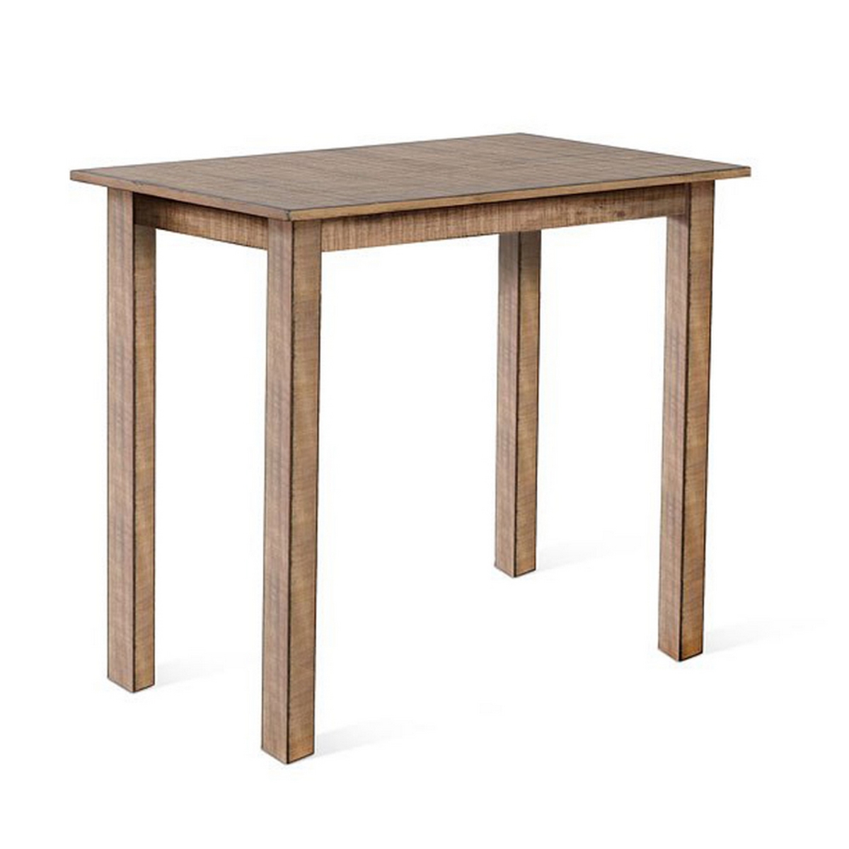 Picture of Benjara BM325400 Rena Counter Table with 48 in. Rectangle Beige Pebble & Mahogany Wood