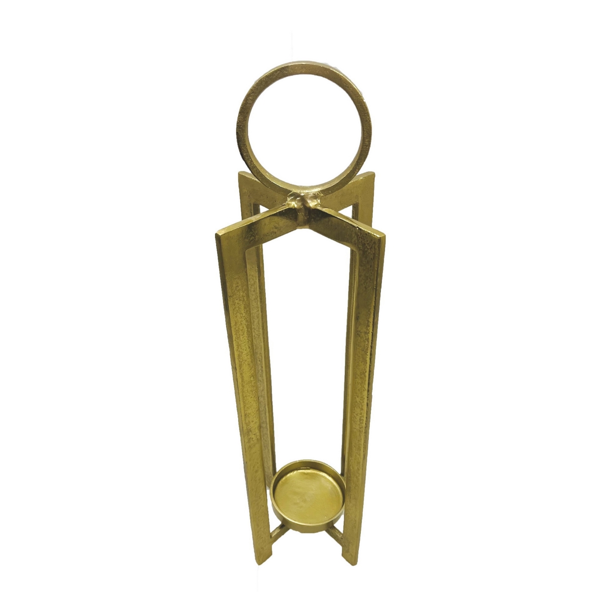Picture of Benjara BM324571 31 in. Siana Tabletop Decor with Candle Holder&#44; Gold Metal