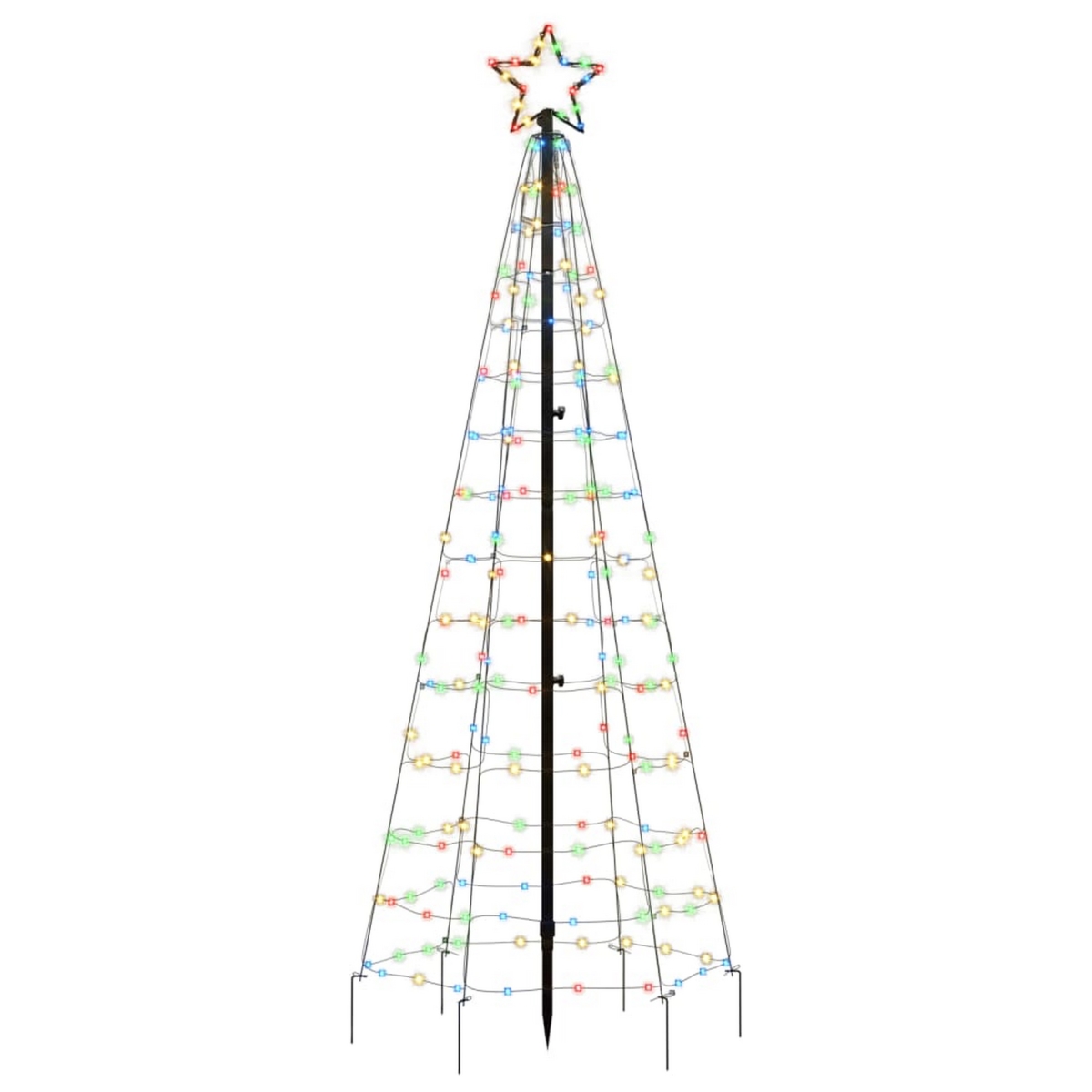 Picture of Benjara BM325707 6 ft. Hiko Lighted Metal Christmas Tree with LED & 8 Multi Color Effect