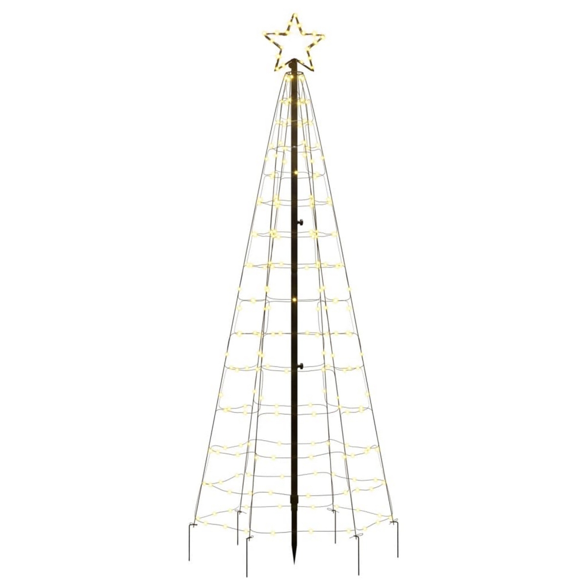 Picture of Benjara BM325708 6 ft. Hiko Lighted Metal Christmas Tree with LED & 8 Warm White Effect
