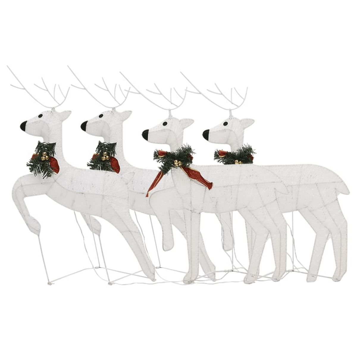 Picture of Benjara BM326244 4 Piece Garden Outdoor Christmas Decoration with 80 Cool White LED