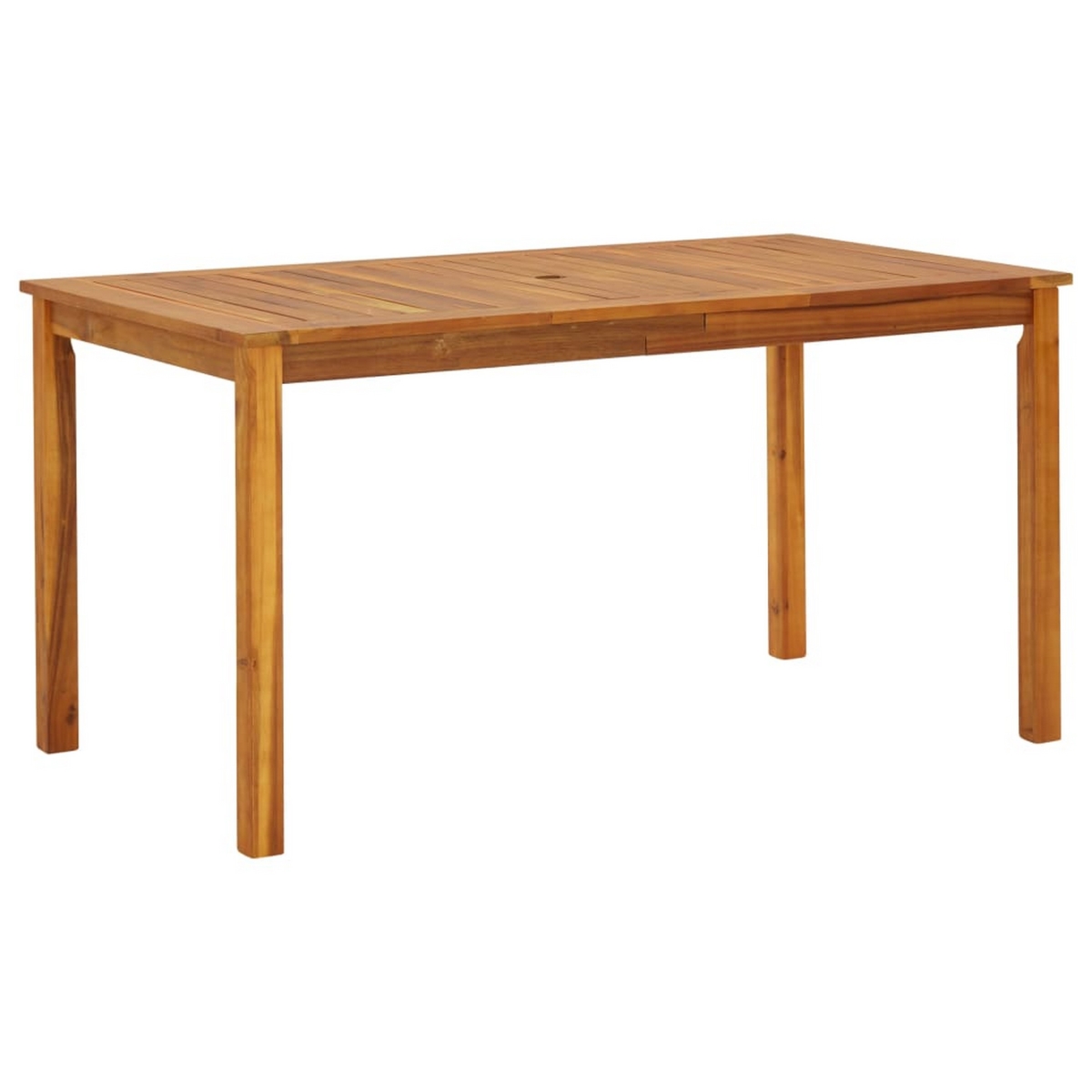 Picture of Benjara BM326273 Outdoor Dining Table with 55 in. Rectangle&#44; Natural Brown & Acacia Wood