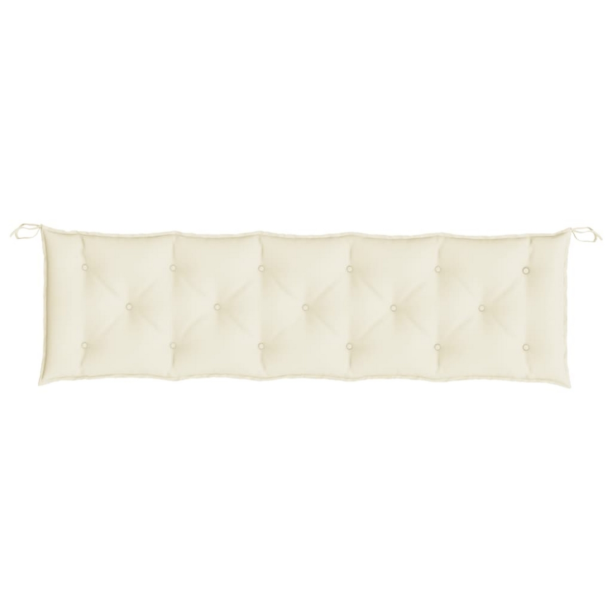 Picture of Benjara BM326290 Claire Garden Cushions for Bench & Tufted Ivory White Oxford Fabric