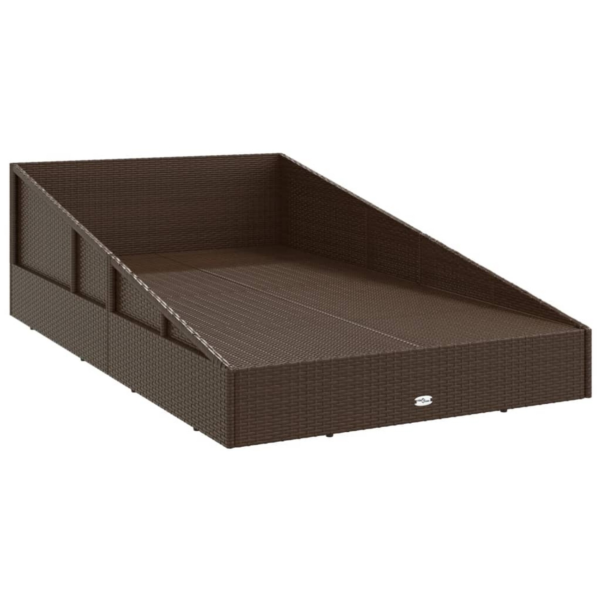 Picture of Benjara BM326289 Garden Outdoor Daybed with White Polyester Cushions&#44; Brown Poly Rattan