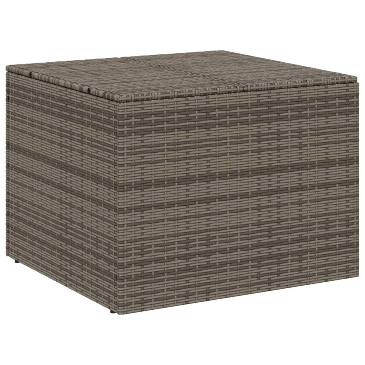 Picture of Benjara BM326453 Outdoor Garden Storage Chest with Gray Poly Rattan & Powder Coated Steel