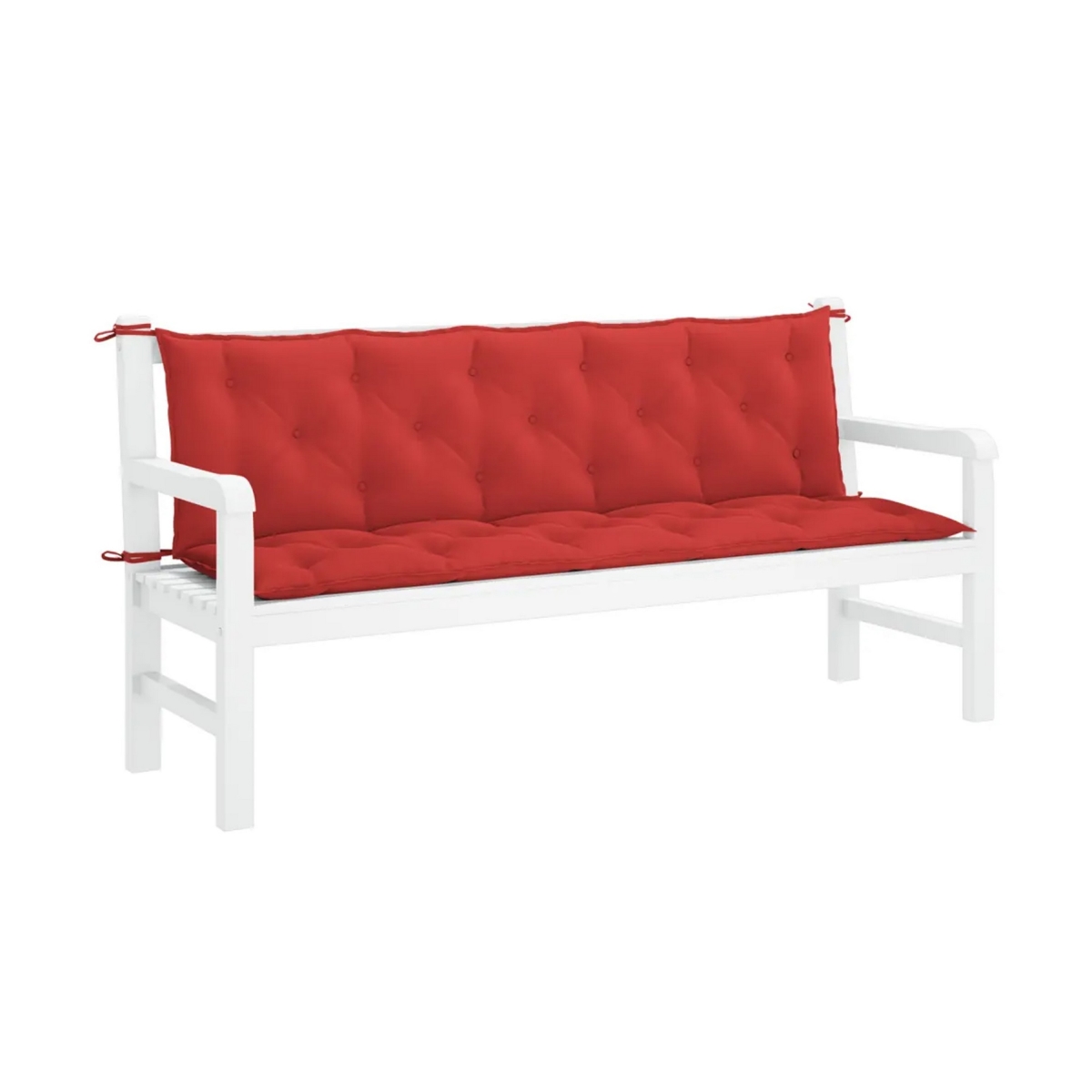 Picture of Benjara BM325587 71 in. Claire Outdoor Cushions for Bench & Button Tufted Red Fabric