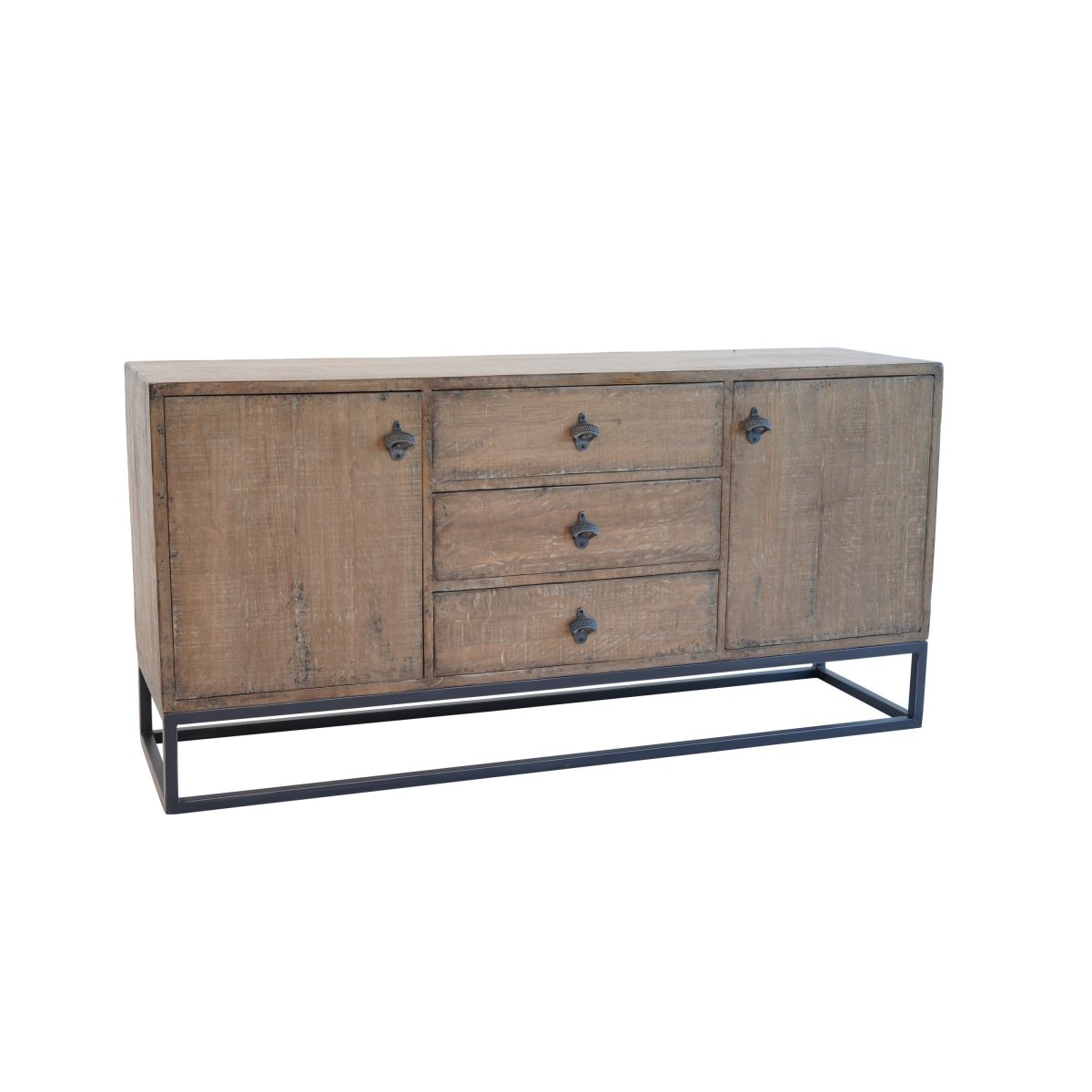 Picture of Benjara BM326587 65 in. Wery Sideboard Cabinet Console with 2 Doors & Iron Natural Brown