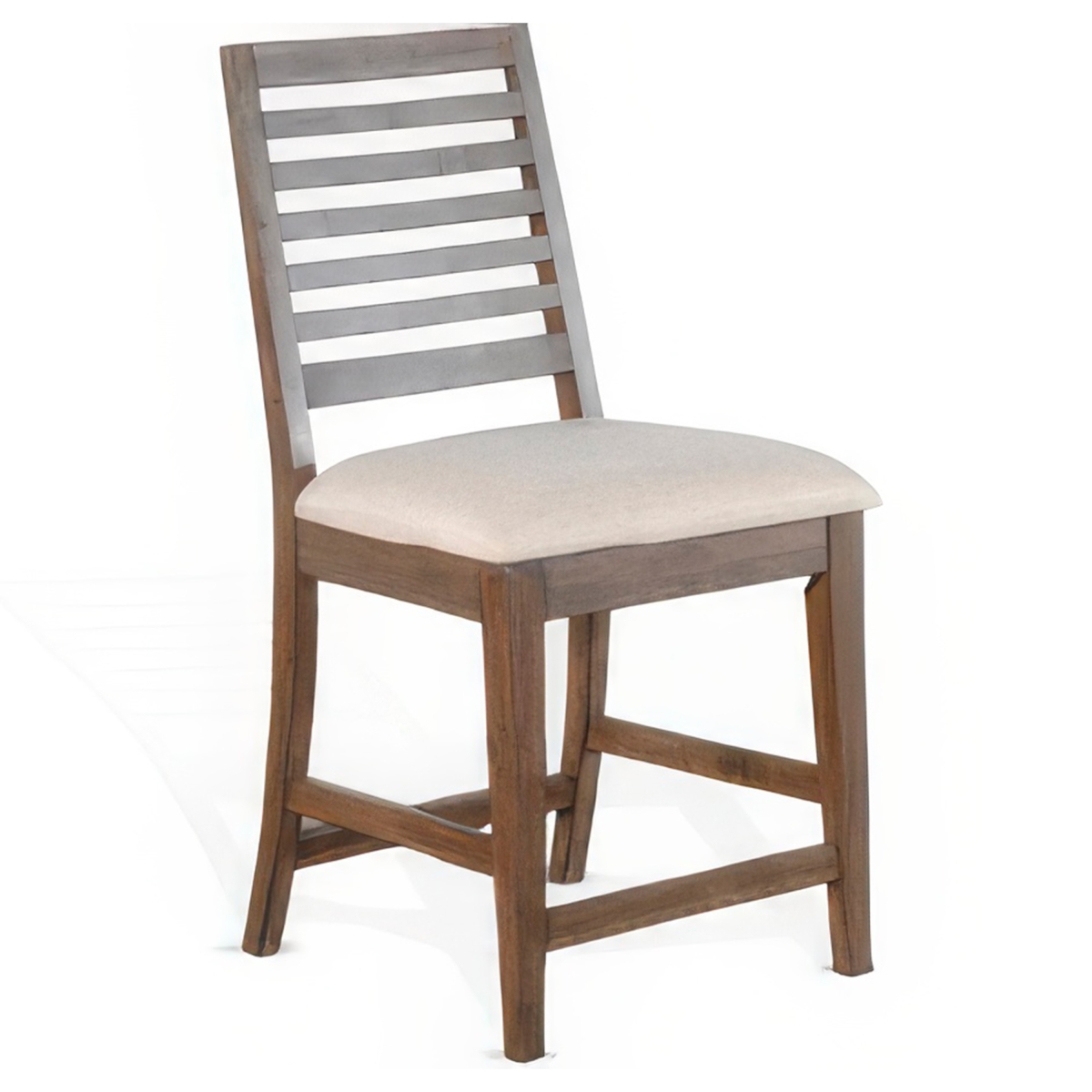 Picture of Benjara BM324884 Yael Counter Height Stool - Wood&#44; Ivory&#44; White & Light Brown - Set of 2