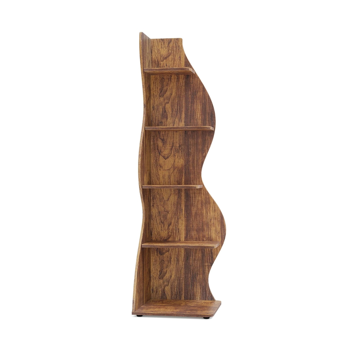 Picture of Benjara BM328542 70 in. Max Corner Bookshelf - 5 Tier - Adjustable Shelves&#44; Brown