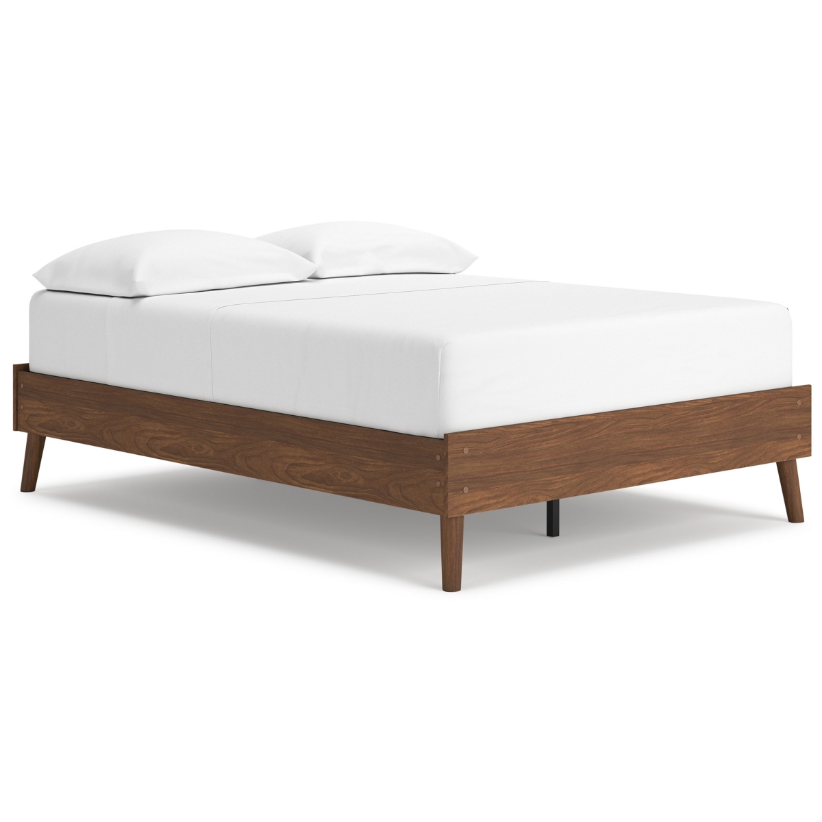 Picture of Benjara BM328138 Forni Platform Bed - Wood - Sleek Splayed Legs&#44; Dark Brown - Full Size