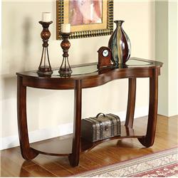 Picture of Benzara BM122997 Crystal Falls Transitional Style Sofa Table&#44; Dark Cherry