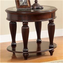 Picture of Benzara BM123043 Centinel Traditional Style End Table&#44; Dark Cherry