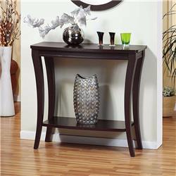 Picture of Benzara BM148764 Modish Console Table with 1 Shelf&#44; Dark Brown