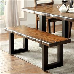 Picture of Benzara BM123721 Maddison Contemporary Style Bench&#44; Tobacco Oak