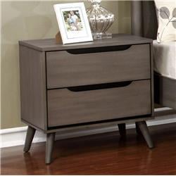 Picture of Benzara BM123113 Lennart Mid - Century Modern Nightstand&#44; Gray