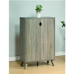 Picture of Benzara BM144464 Roomy Shoe Cabinet with Flared Legs&#44; Gray