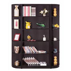 Picture of Benzara BM144436 Capacious Corner Bookcase with 5 Open Shelves&#44; Dark Brown