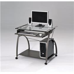 Picture of Benzara BM155319 Vincent Computer Desk  Pewter - 30 x 24 x  32