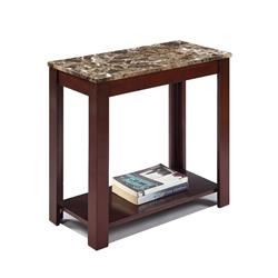 Picture of Benzara BM157883 Impressive Chairside Table with Marble Top&#44; Brown