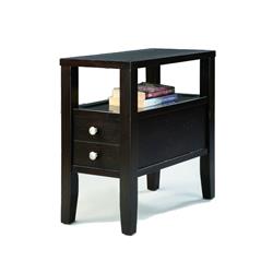 Picture of Benzara BM157884 Amiable Chairside Table  Dark Espresso - 24 x 12 x  22.5