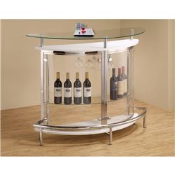 Picture of Benzara BM68992 Contemporary Bar Unit with Clear Acrylic Front&#44; White