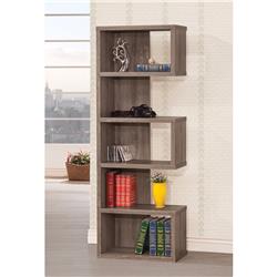 Picture of Benzara BM159406 Sturdy Semi Backless Wooden Bookcase&#44; Gray